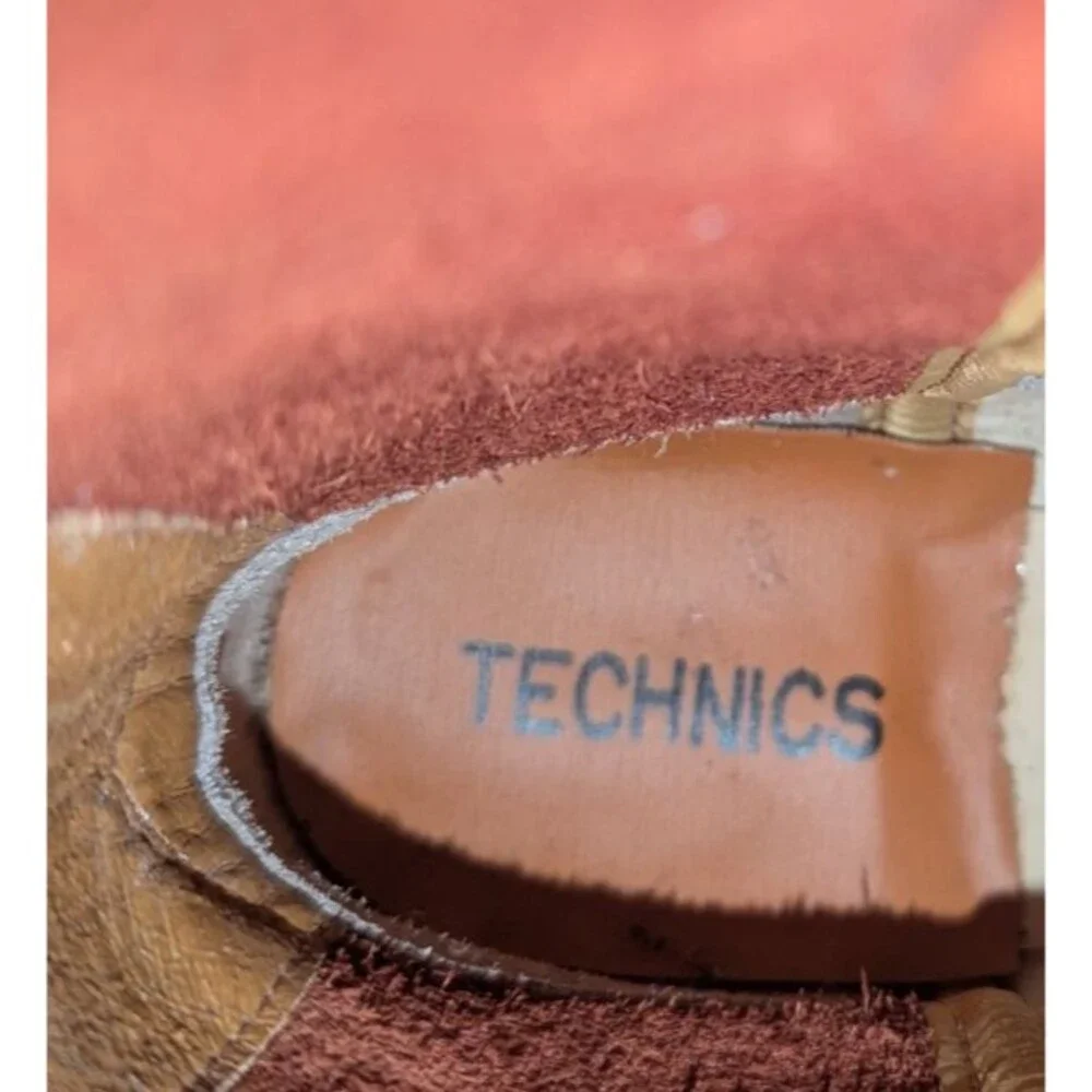 Vintage 80's Technics Western Boots Men's 12D Cognac 10